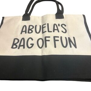 Abuela's Bag Of Fun Canvas‎ Tote Bag Novelty Gift Shopping Beach